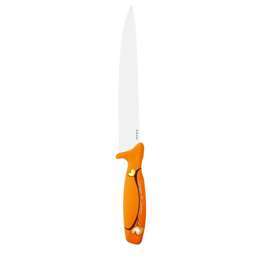 Tavola Egan | Coltello Da Arrosto Campo Di Cuori Arancione