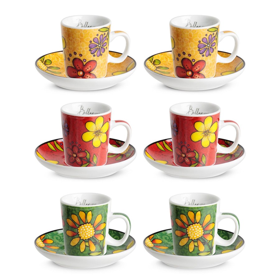 Colazione Egan | Set 6 Tazze Caffe Bellamore Ml 100