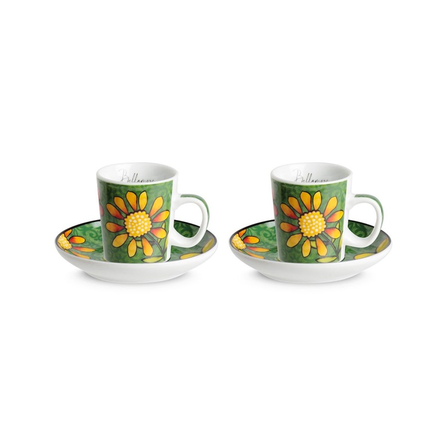 Colazione Egan | Set 2 Tazze Caffe Bellamore Verde Ml 100