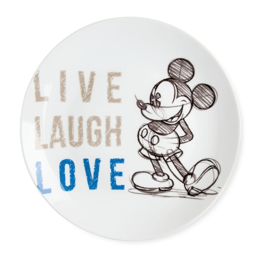 Tavola Egan | Piatto Portata Mickey Live Laugh Love Blu