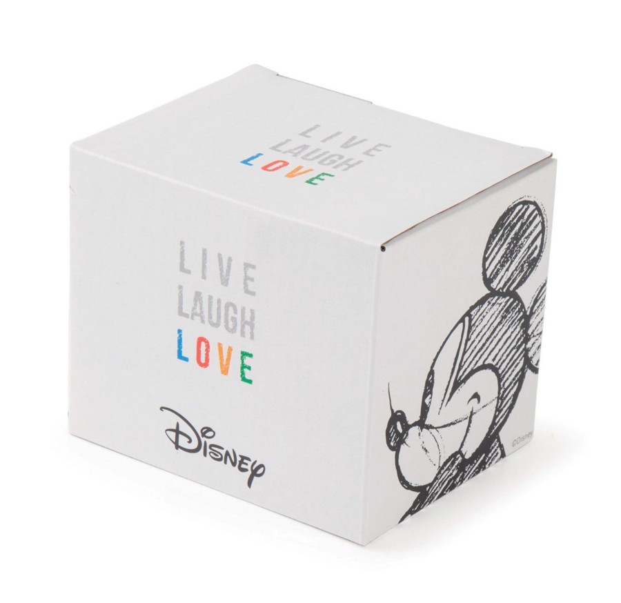 Tavola Egan | Coppetta Gelato Con Cucchiaio Mickey Live Laugh Love Rosso