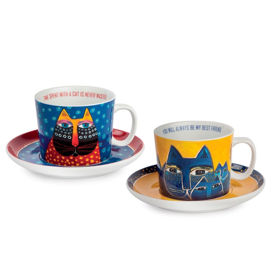 Colazione Egan | Set 2 Tazze Cappuccino L.Burch Blu/Giallo