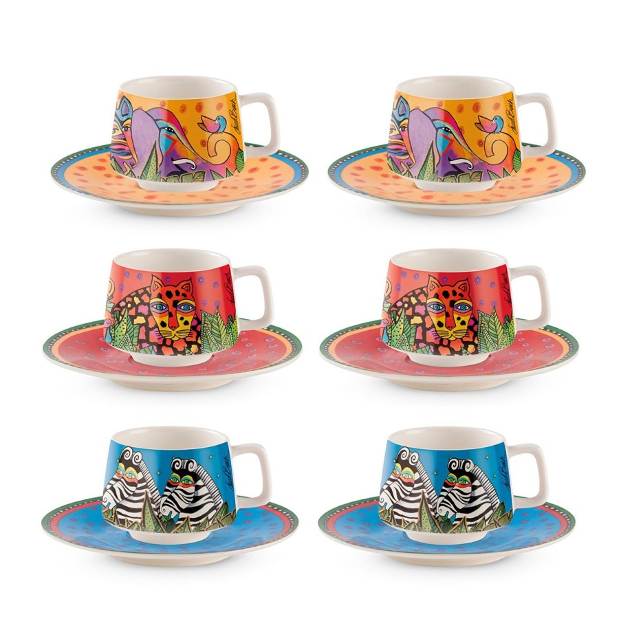 Colazione Egan | Set 6 Tazze Caffe Laurel Burch Jungle