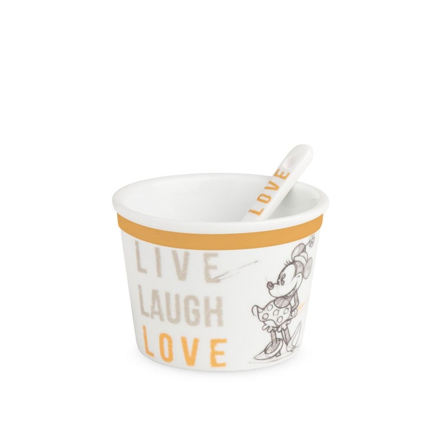 Tavola Egan | Coppetta Gelato Con Cucchiaio Minnie Live Laugh Love Arancio