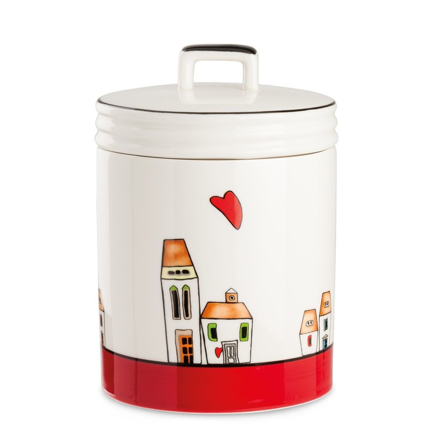 Cucina Egan | Barattolo Le Casette Rosso 14X19