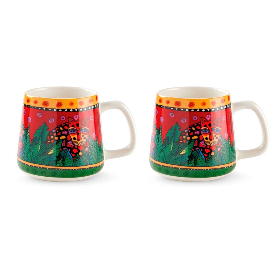 Colazione Egan | Set 2 Mug Laurel Burch Jungle Rosse