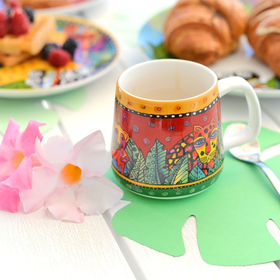 Colazione Egan | Set 2 Mug Laurel Burch Jungle Rosse