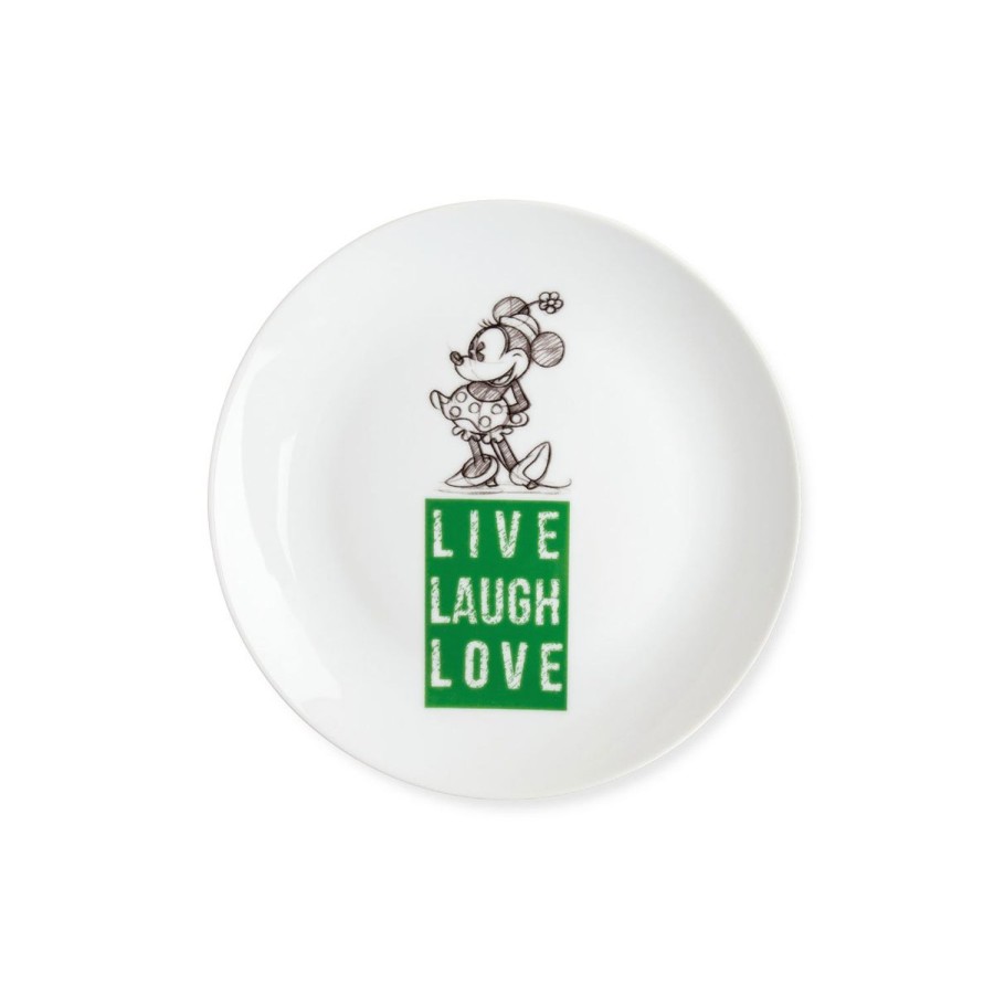 Tavola Egan | Piatto Dolce Minnie Live Laugh Love Verde