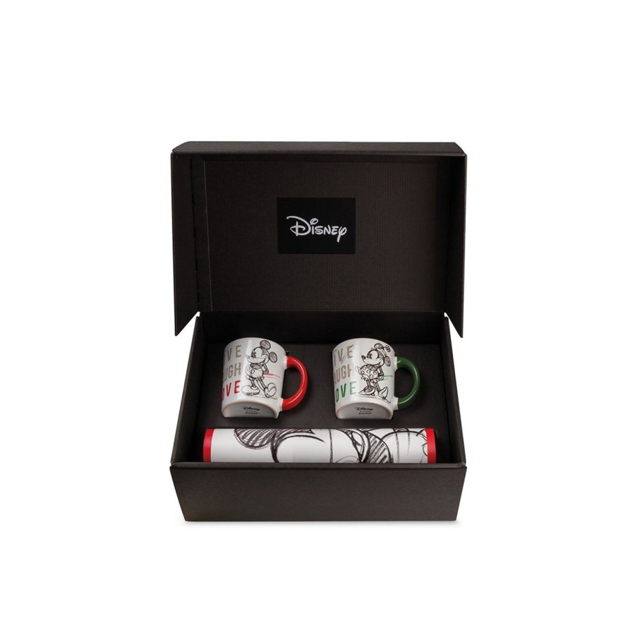 Colazione Egan | Set 2 Mug Impilabili Mickey Con 2 Tovagliette