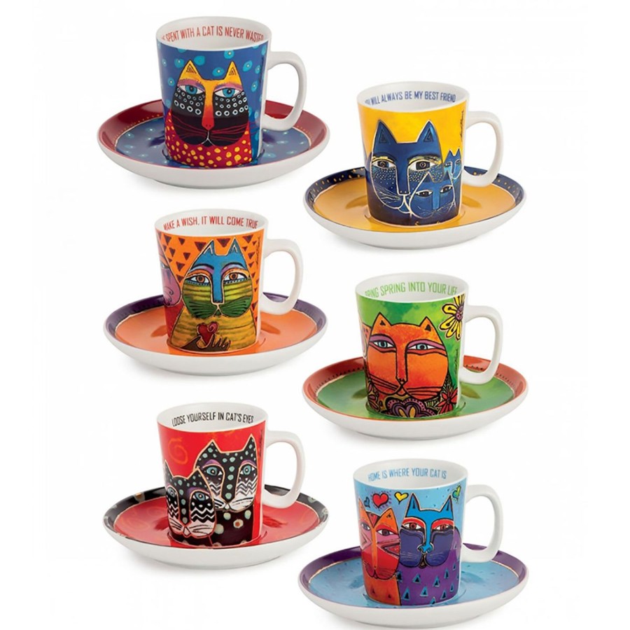 Colazione Egan | Set 6 Tazze Caffe Laurel Burch