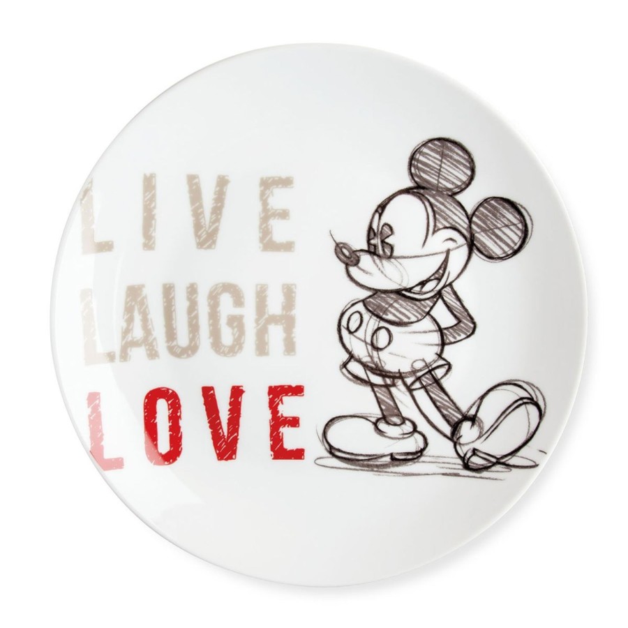 Tavola Egan | Piatto Portata Mickey Live Laugh Love Rosso