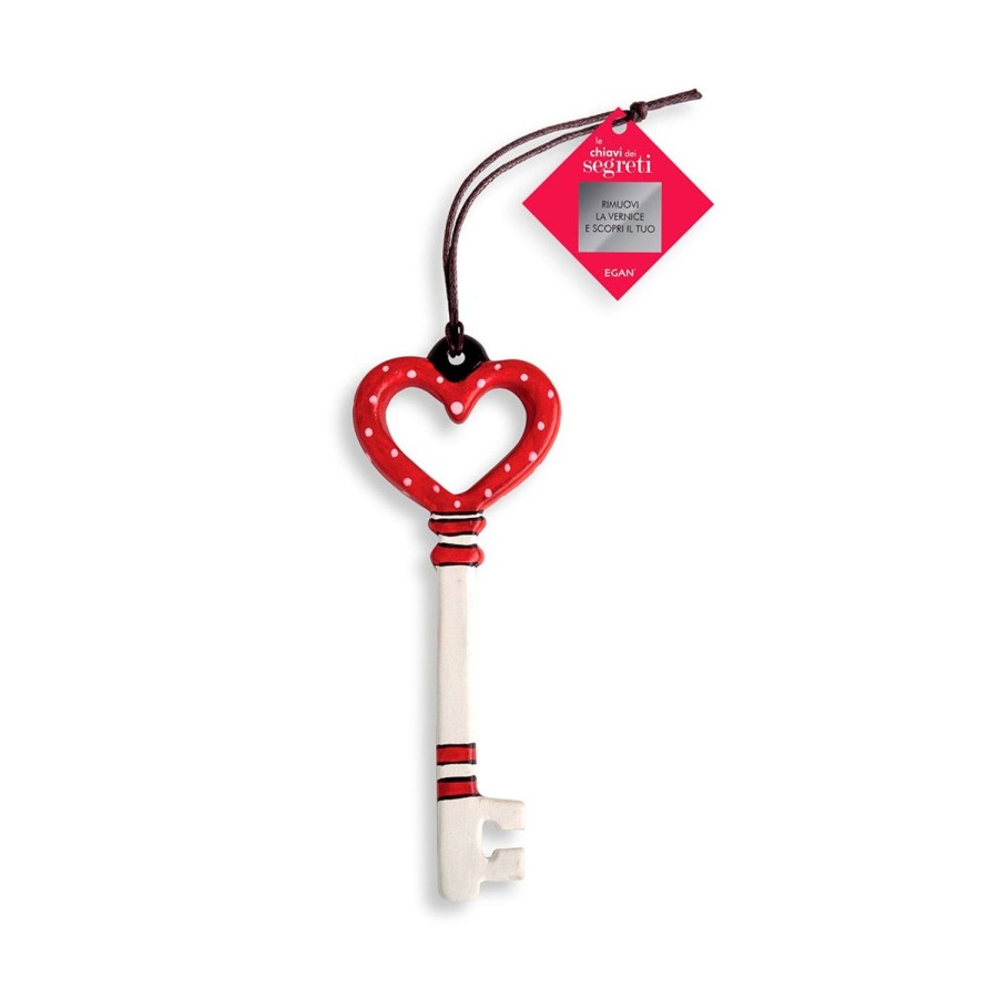 Idee Regalo Egan | Chiave Dei Segreti Cuore Rosso 13X4