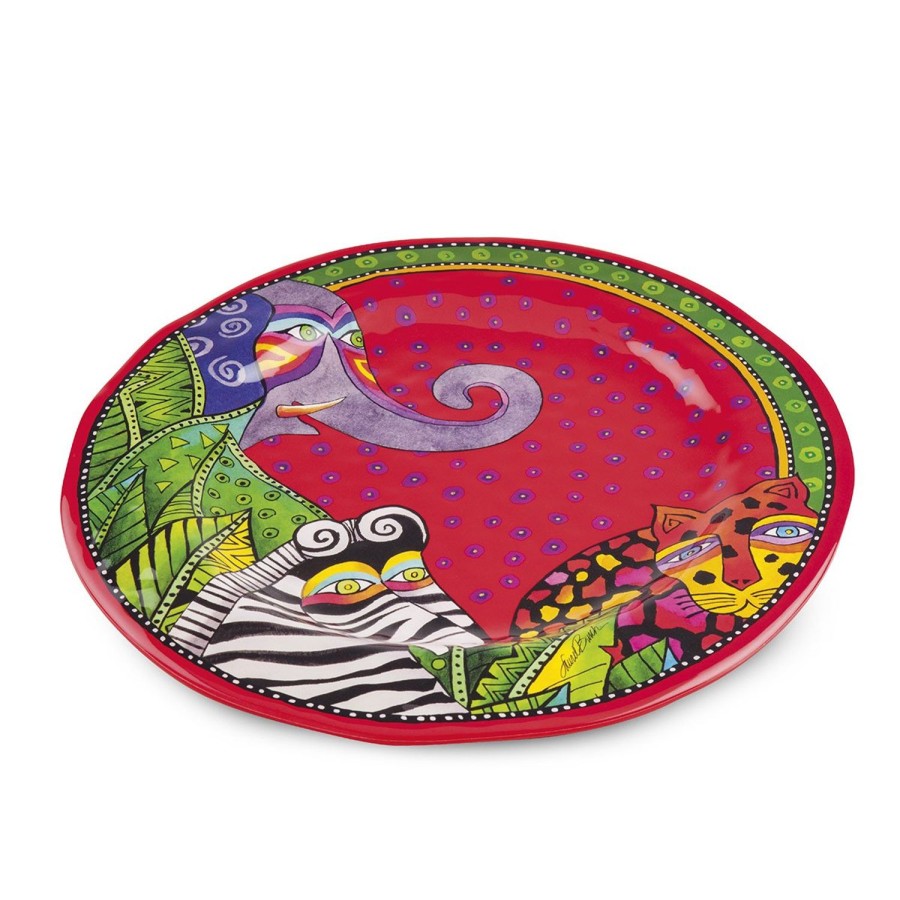 Arredo Casa Egan | Piatto Portata Laurel Burch Jungle Rosso