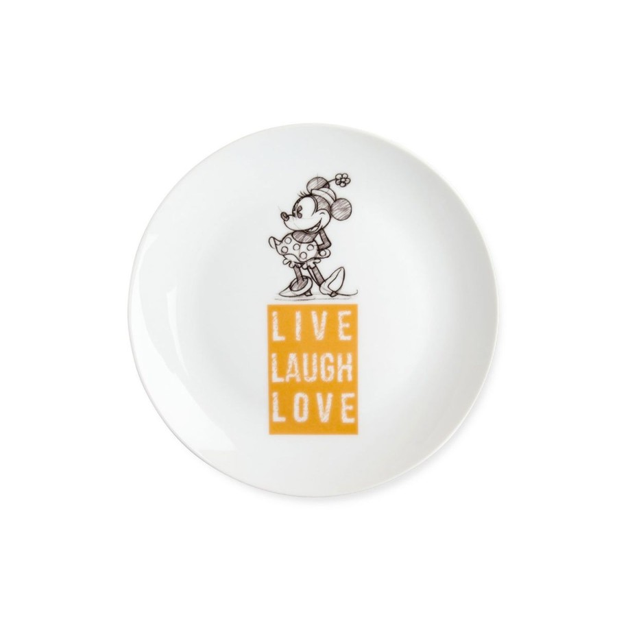 Tavola Egan | Piatto Dolce Minnie Live Laugh Love Arancio