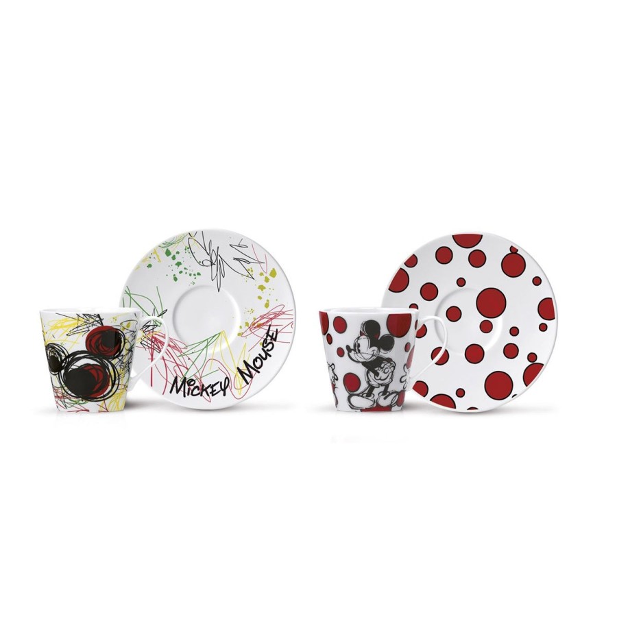 Colazione Egan | Set 2 Tazzine Caffe Mickey Mouse