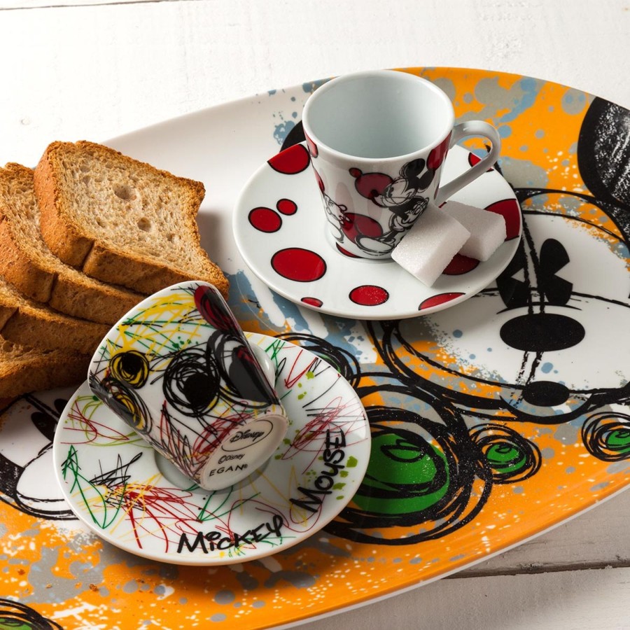 Colazione Egan | Set 2 Tazzine Caffe Mickey Mouse